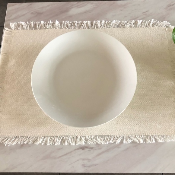 SET OF 4 BEAUTIFUL CREAM COLORED PLACEMATS WITH FRINGE NWOT - Picture 5 of 6